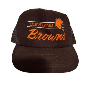 Vtg ANNCO Professional Model NFL Cleveland Browns Trucker Cap